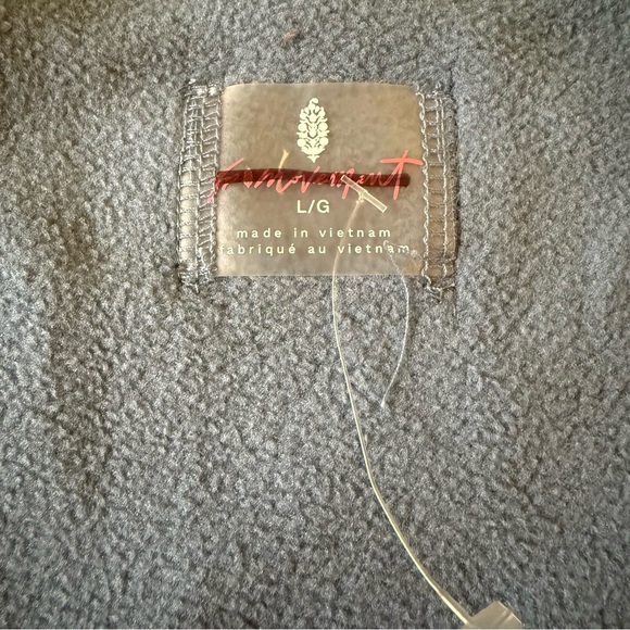 Free People In The Zone Zip Up Fleece Jacket Skyline/ Sour Citrus Size Large - Picture 8 of 11